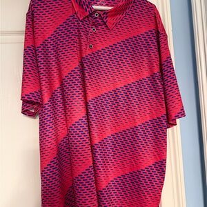 *BOGO* Eligible - Neon Pink and Blue Men's Polo Shirt